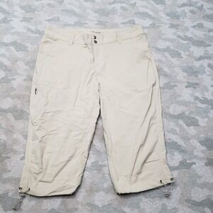 Columbia Capri Pants Womens 34 Beige Pockets Outdoors Hiking Travel